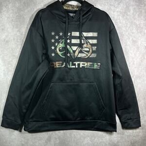 Realtree‎ By Staghorn Creek Hoodie Sweatshirt Mens Large Black Pullover Outdoor